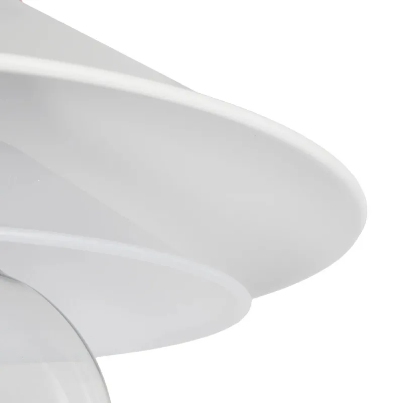 GLOBOSTAR® FERRO 203-0268 Μοντέρνο Κρεμαστό Φωτιστικό Οροφής με Ντουί 1 x E27 AC 220-240V IP20 - Λευκό & Χρυσό - Μ30 x Π30 x Υ19cm