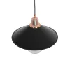 GLOBOSTAR® FERRO 203-0269 Μοντέρνο Κρεμαστό Φωτιστικό Οροφής με Ντουί 1 x E27 AC 220-240V IP20 - Μαύρο & Χάλκινο - Μ30 x Π30 x Υ19cm