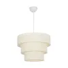 GLOBOSTAR® LEVEL 203-0275 Μοντέρνο Κρεμαστό Φωτιστικό Οροφής με Ντουί 1 x E27 AC 220-240V IP20 - Λευκό - Μ38 x Π38 x Υ30cm