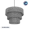 GLOBOSTAR® LEVEL 203-0276 Μοντέρνο Κρεμαστό Φωτιστικό Οροφής με Ντουί 1 x E27 AC 220-240V IP20 - Γκρι - Μ38 x Π38 x Υ30cm