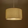 GLOBOSTAR® LOFTY 204-0090 Μοντέρνο Κρεμαστό Φωτιστικό Οροφής με Ντουί 1 x E27 AC 220-240V IP20 - Μπεζ - Μ37 x Π37 x Υ21cm