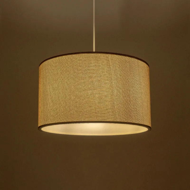 GLOBOSTAR® LOFTY 204-0090 Μοντέρνο Κρεμαστό Φωτιστικό Οροφής με Ντουί 1 x E27 AC 220-240V IP20 - Μπεζ - Μ37 x Π37 x Υ21cm
