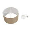 GLOBOSTAR® LOFTY 204-0090 Μοντέρνο Κρεμαστό Φωτιστικό Οροφής με Ντουί 1 x E27 AC 220-240V IP20 - Μπεζ - Μ37 x Π37 x Υ21cm