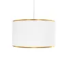 GLOBOSTAR® LOFTY 204-0091 Μοντέρνο Κρεμαστό Φωτιστικό Οροφής με Ντουί 1 x E27 AC 220-240V IP20 - Λευκό - Μ37 x Π37 x Υ21cm