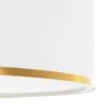 GLOBOSTAR® LOFTY 204-0091 Μοντέρνο Κρεμαστό Φωτιστικό Οροφής με Ντουί 1 x E27 AC 220-240V IP20 - Λευκό - Μ37 x Π37 x Υ21cm
