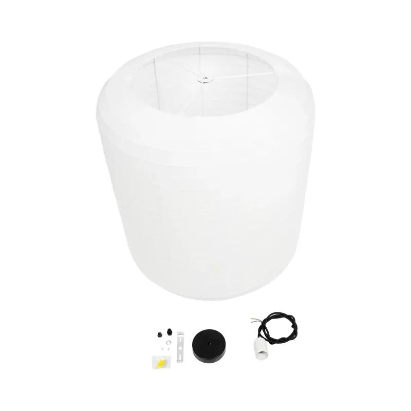 GLOBOSTAR® ROMINA 62001 Μοντέρνο Κρεμαστό Φωτιστικό Οροφής με Ντουί 1 x E27 AC 220-240V IP20 - Λευκό - Μ60 x Π60 x Υ65cm
