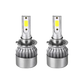 GloboStar® 82003 H7 C6 Line KIT Βασικού Φωτισμού Αυτοκινήτου & Φορτηγού 1st Generation Can-Bus Series LED CREE CXB COB 24W/48W 4800lm DC 12-24V Αδιάβροχο IP65 Ψυχρό Λευκό 6000K