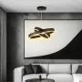 kelvo® VENOM KLV-101-0196-V2 Κρεμαστό Φωτιστικό Οροφής LED 75W 7500lm 120° AC 220-240V IP20 Ρυθμιζόμενο Λευκό CCT με Χειριστήριο από 2700K έως 6000K Dimmable - Lumileds SMD Chip - Μαύρο Ματ - Μ60 x Π60 x Υ40cm - 3 Χρόνια Εγγύηση