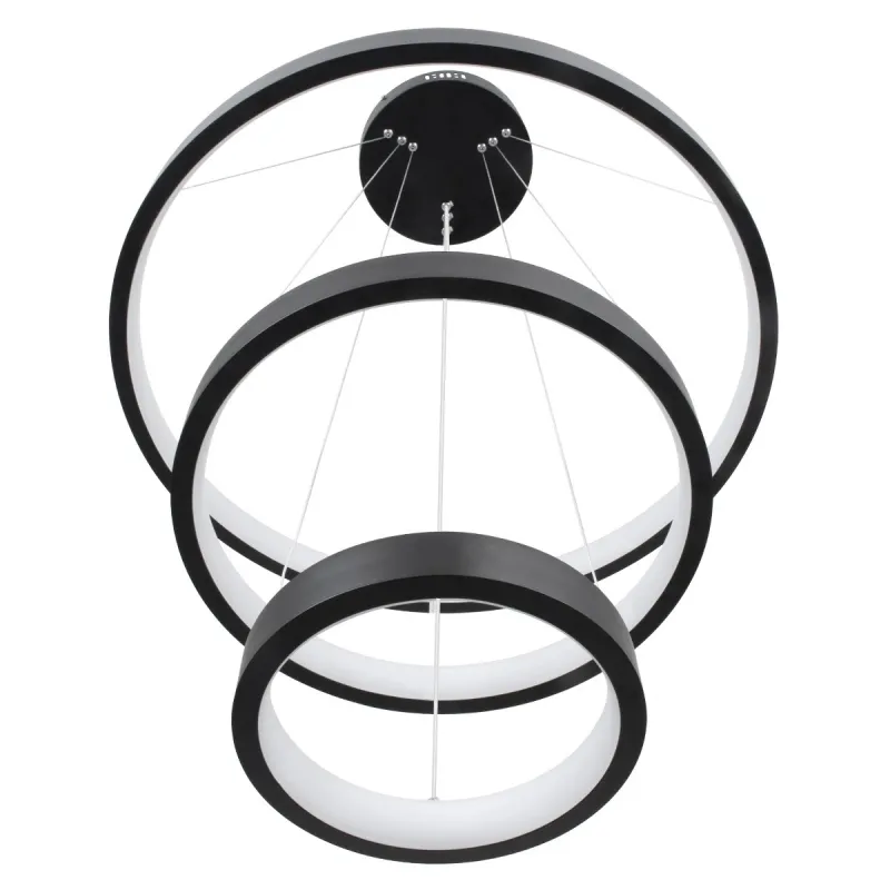 kelvo® NEMESIS KLV-101-0217-V2 Κρεμαστό Φωτιστικό Οροφής LED 100W 10000lm 180° AC 220-240V IP20 Ρυθμιζόμενο Λευκό CCT με Χειριστήριο από 2700K έως 6000K Dimmable - Lumileds SMD Chip - Μαύρο Ματ - Μ60 x Π60 x Υ60cm - 3 Χρόνια Εγγύηση