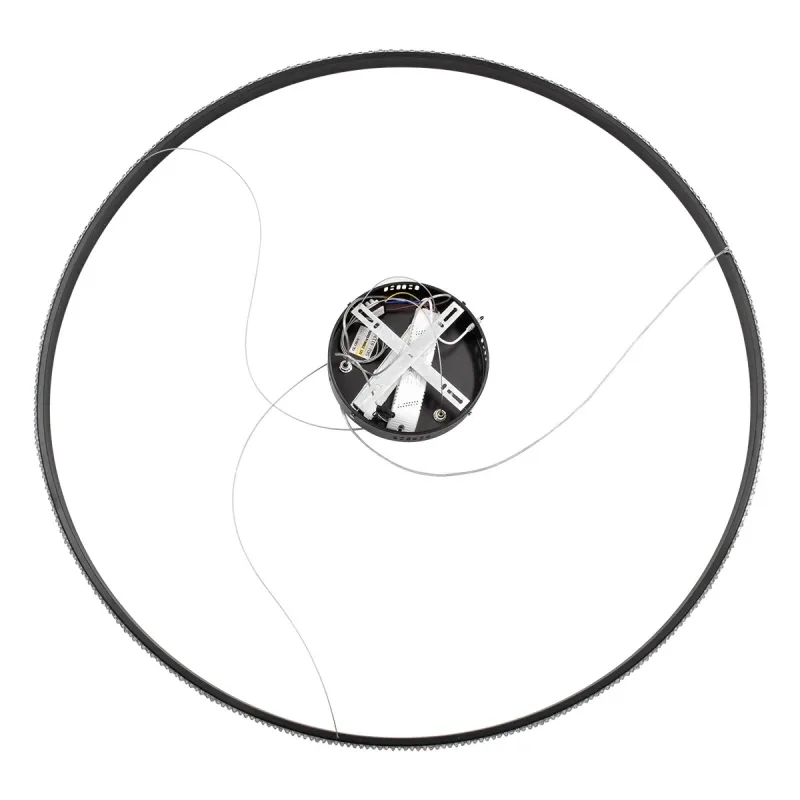 kelvo® DIAMOND KLV-101-0233 Κρεμαστό Φωτιστικό Οροφής LED 75W 7500lm 180° AC 220-240V IP20 Ρυθμιζόμενο Λευκό CCT με Χειριστήριο από 2700K έως 6000K Dimmable - Lumileds SMD Chip - Μαύρο Ματ - Μ100 x Π100 x Υ3cm - 3 Χρόνια Εγγύηση