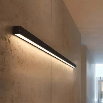 kelvo® ORION KLV-101-0362-V3 Φωτιστικό Τοίχου / Απλίκα LED 72W 7200lm 120° AC 220-240V IP20 Ρυθμιζόμενο Λευκό CCT με Χειριστήριο από 2700K έως 6000K Dimmable - Lumileds SMD Chip - Μαύρο Ματ - Μ120 x Π5.5 x Υ7cm - 3 Χρόνια Εγγύηση
