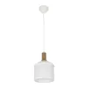 GLOBOSTAR® NETO 201-0129 Μοντέρνο Κρεμαστό Φωτιστικό Οροφής με Ντουί 1 x E27 AC 220-240V IP20 - Χρυσό & Λευκό - Μ18 x Π18 x Υ70cm