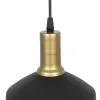 GLOBOSTAR® NETO 201-0130 Μοντέρνο Κρεμαστό Φωτιστικό Οροφής με Ντουί 1 x E27 AC 220-240V IP20 - Χρυσό & Μαύρο - Μ18 x Π18 x Υ70cm