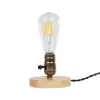 GLOBOSTAR® NOX 77701 Μοντέρνο Επιτραπέζιο Φωτιστικό Πορτατίφ με Ντουί 1 x E27 AC 220-240V IP20 - Μπεζ & Μπρούτζινο - Μ12 x Π12 x Υ9cm
