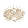 GLOBOSTAR® SASSO 999-0201 Boho Κρεμαστό Φωτιστικό Οροφής με Ντουί 1 x E27 AC 220-240V IP20 - Μπεζ - Μ50 x Π50 x Y23cm