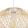GLOBOSTAR® SASSO 999-0201 Boho Κρεμαστό Φωτιστικό Οροφής με Ντουί 1 x E27 AC 220-240V IP20 - Μπεζ - Μ50 x Π50 x Y23cm