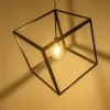 GLOBOSTAR® CUBE 999-0215 Μοντέρνο Κρεμαστό Φωτιστικό Οροφής με Ντουί 1 x E27 AC 220-240V IP20 - Μαύρο - Μ70 x Π70 x Υ87cm