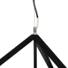 GLOBOSTAR® CUBE 999-0215 Μοντέρνο Κρεμαστό Φωτιστικό Οροφής με Ντουί 1 x E27 AC 220-240V IP20 - Μαύρο - Μ70 x Π70 x Υ87cm