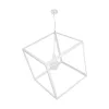 GLOBOSTAR® CUBE 999-0217 Μοντέρνο Κρεμαστό Φωτιστικό Οροφής με Ντουί 1 x E27 AC 220-240V IP20 - Λευκό - Μ70 x Π70 x Y87cm