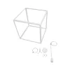 GLOBOSTAR® CUBE 999-0217 Μοντέρνο Κρεμαστό Φωτιστικό Οροφής με Ντουί 1 x E27 AC 220-240V IP20 - Λευκό - Μ70 x Π70 x Y87cm