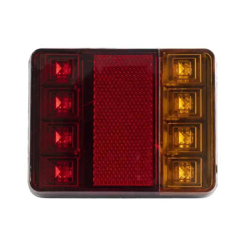 GLOBOSTAR® TAILIGHT 999-0255 Πίσω Φανάρι Οχημάτων LED 9W 360lm 140° DC 12V Αδιάβροχο IP66 Πορτοκαλί & Κόκκινο & Ψυχρό Λευκό 6000K - Μ12 x Π9.5 x Υ2cm - Πακέτο 2 Τεμαχίων - 1 Χρόνο Εγγύηση