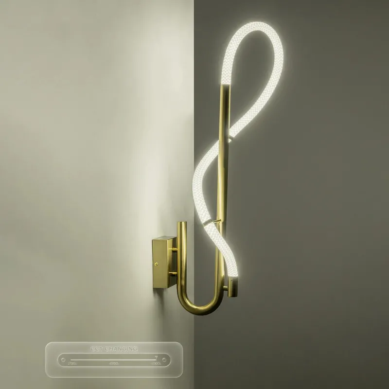 kelvo® GLOW KLV-101-0148-V2 Φωτιστικό Τοίχου / Απλίκα LED 18W 1800lm 360° AC 220-240V IP20 Ρυθμιζόμενο Λευκό CCT με On/Off 2700K/4500K/6000K - Lumileds SMD Chip - Χρυσό Πλατίνα - Μ65 x Π30 x Υ30cm - 3 Χρόνια Εγγύηση