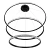 kelvo® DIAMOND KLV-101-0241-V2 Κρεμαστό Φωτιστικό Οροφής LED 150W 15000lm 180° AC 220-240V IP20 Ρυθμιζόμενο Λευκό CCT με Χειριστήριο από 2700K έως 6000K Dimmable - Lumileds SMD Chip - Μαύρο Ματ - Μ100 x Π100 x Υ100cm - 3 Χρόνια Εγγύηση