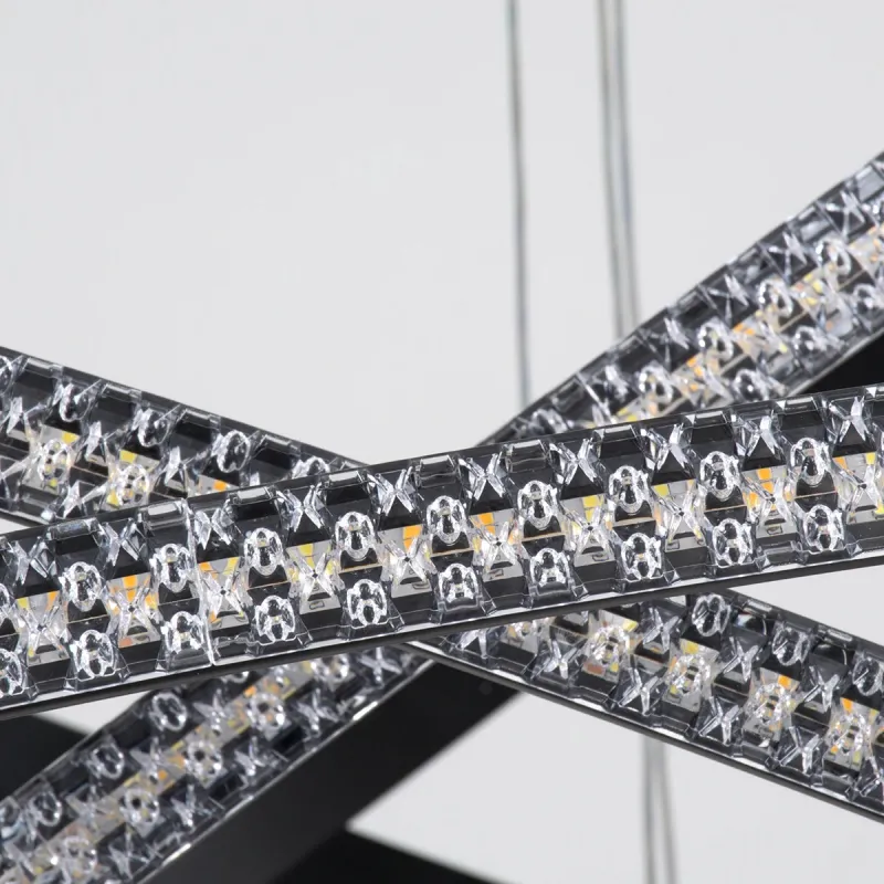 kelvo® DIAMOND KLV-101-0241-V2 Κρεμαστό Φωτιστικό Οροφής LED 150W 15000lm 180° AC 220-240V IP20 Ρυθμιζόμενο Λευκό CCT με Χειριστήριο από 2700K έως 6000K Dimmable - Lumileds SMD Chip - Μαύρο Ματ - Μ100 x Π100 x Υ100cm - 3 Χρόνια Εγγύηση
