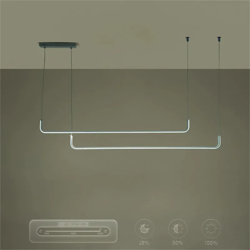 kelvo® LINARIA KLV-101-0259 Κρεμαστό Φωτιστικό Οροφής LED 72W 7200lm 180° AC 220-240V IP20 Ρυθμιζόμενο Λευκό CCT με Χειριστήριο από 2700K έως 6000K Dimmable - Lumileds SMD Chip - Λευκό Ματ - Μ130 x Π4 x Υ25cm - 3 Χρόνια Εγγύηση