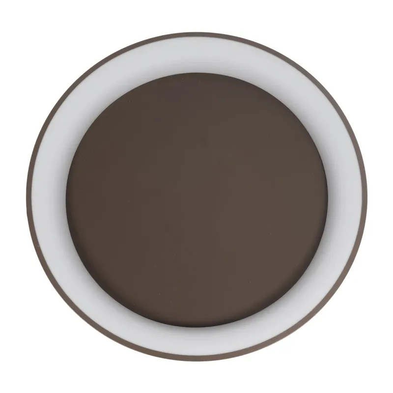 kelvo® SALEM KLV-101-0284 Φωτιστικό Οροφής LED 105W 10500lm 120° AC 220-240V IP20 Ρυθμιζόμενο Λευκό CCT με Χειριστήριο από 2700K έως 6000K Dimmable - Lumileds SMD Chip - Καφέ Ματ - Μ60 x Π60 x Υ9.5cm - 3 Χρόνια Εγγύηση