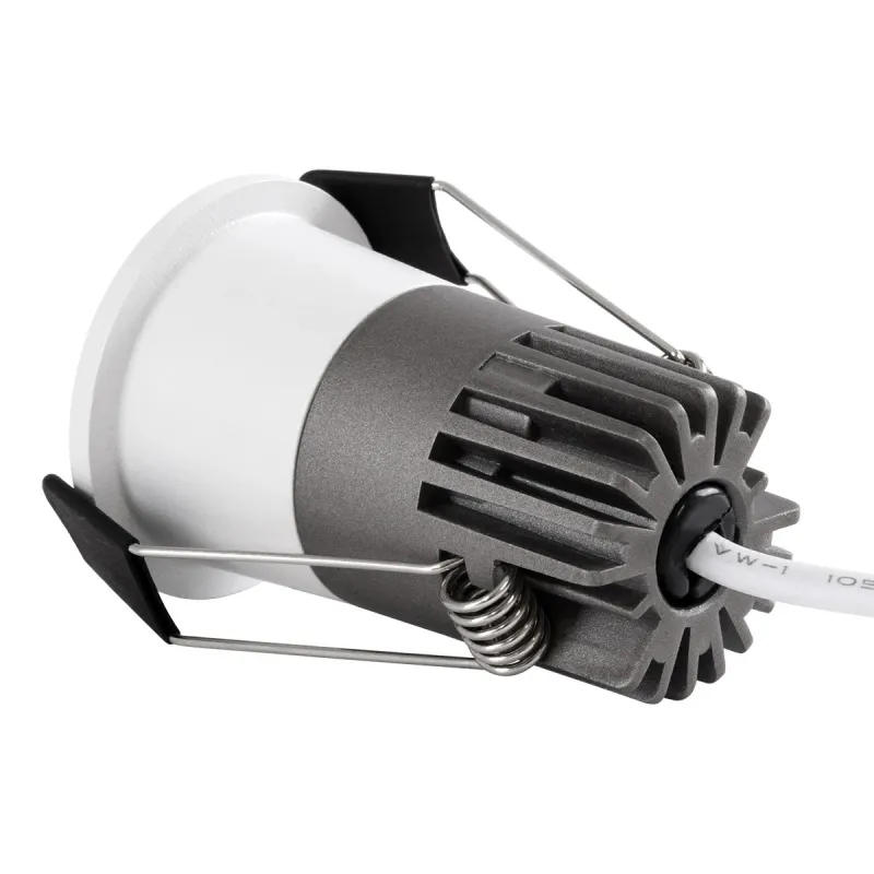 kelvo® DOT KLV-101-0303 Χωνευτό Φωτιστικό Downlight Σποτ LED 5W 650lm 38° AC 220-240V IP20 Φυσικό Λευκό 4500K - Bridgelux COB Chip & TÜV SÜD Driver - Λευκό & Μαύρο Ματ - Μ4 x Π4 x Υ5.9cm / Q3.5cm - 5 Χρόνια Εγγύηση