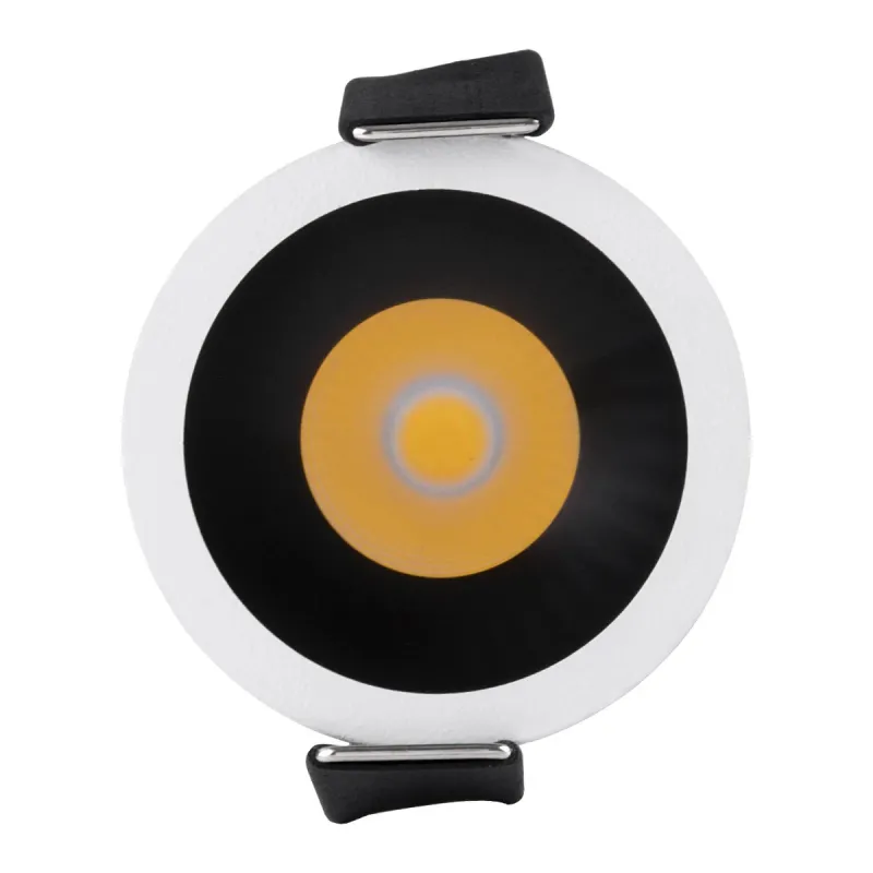 kelvo® DOT KLV-101-0303 Χωνευτό Φωτιστικό Downlight Σποτ LED 5W 650lm 38° AC 220-240V IP20 Φυσικό Λευκό 4500K - Bridgelux COB Chip & TÜV SÜD Driver - Λευκό & Μαύρο Ματ - Μ4 x Π4 x Υ5.9cm / Q3.5cm - 5 Χρόνια Εγγύηση