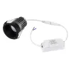 kelvo® DOT KLV-101-0308 Χωνευτό Φωτιστικό Downlight Σποτ LED 7W 910lm 38° AC 220-240V IP20 Φυσικό Λευκό 4500K - Bridgelux COB Chip & TÜV SÜD Driver - Μαύρο Ματ - Μ6 x Π6 x Υ7.8cm / Q5cm - 5 Χρόνια Εγγύηση