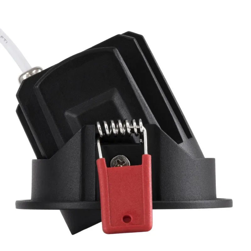 kelvo® LEO KLV-101-0311 Χωνευτό Κινούμενο Φωτιστικό Downlight Σποτ με Honeycomb Anti-Glare Reflector LED 10W 1250lm 38° AC 220-240V IP20 Θερμό Λευκό 2700K - Bridgelux COB Chip & TÜV SÜD Driver - Μαύρο Ματ - Μ8.5 x Π8.5 x Υ6.6cm / Q7.5cm - 5 Χρόνια Εγγ