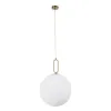 kelvo® BELLISSIMO KLV-101-0378 Κρεμαστό Φωτιστικό Οροφής για Λάμπα με Ντουί E27 AC 220-240V IP20 - Χρυσό Βούρτσας Πλατίνα & Λευκό - Μ40 x Π40 x Υ62cm