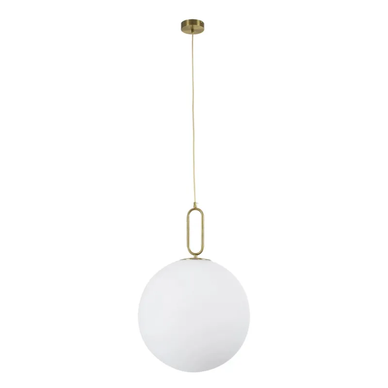 kelvo® BELLISSIMO KLV-101-0378 Κρεμαστό Φωτιστικό Οροφής για Λάμπα με Ντουί E27 AC 220-240V IP20 - Χρυσό Βούρτσας Πλατίνα & Λευκό - Μ40 x Π40 x Υ62cm