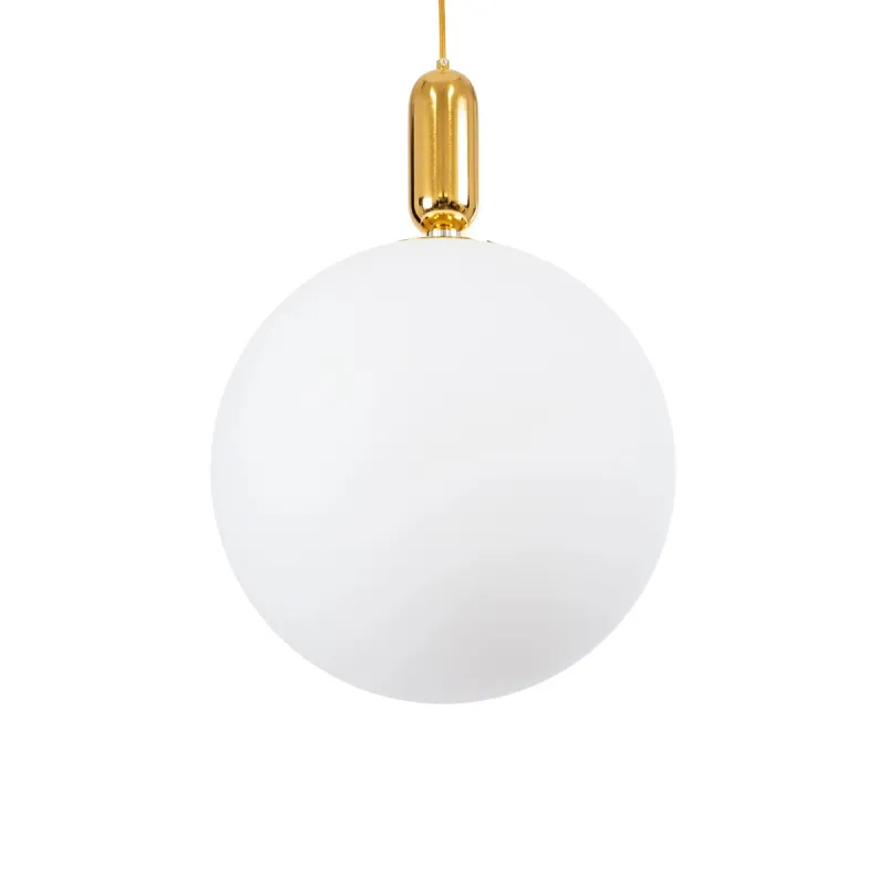 kelvo® ESTETICO KLV-101-0384 Κρεμαστό Φωτιστικό Οροφής για Λάμπα με Ντουί E27 AC 220-240V IP20 - Χρυσό Βούρτσας Πλατίνα & Λευκό - Μ40 x Π40 x Υ58cm