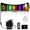 GLOBOSTAR® MATRIX GLB-106-0004 Εύκαμπτη Κυλιόμενη Ψηφιακή Επιγραφή 133x19.2cm P9 144x16 Pixel LED 10W DC 5V 2A με USB 2.0 Αδιάβροχο IP65 Πολύχρωμο RGB - Bluetooth Control μέσω iPIXEL APP - Μ133 x Π0.4 x Υ19.2cm - 2 Χρόνια Εγγύηση
