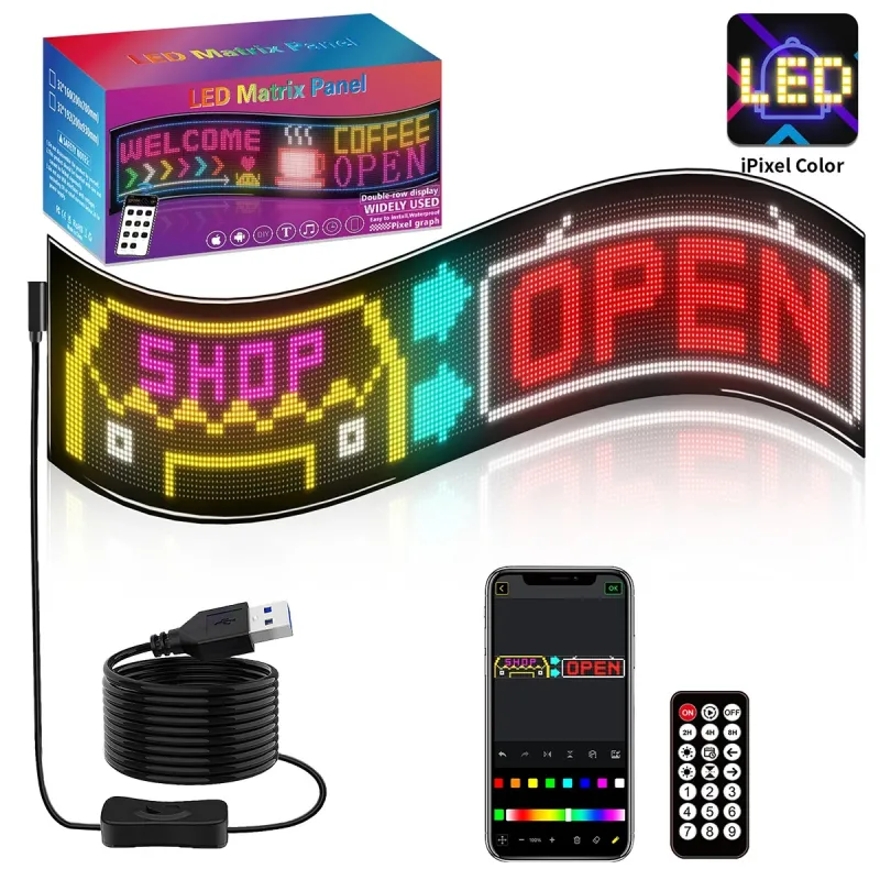 GLOBOSTAR® MATRIX GLB-106-0011 Εύκαμπτη Κυλιόμενη Ψηφιακή Επιγραφή 93x20cm P4.5 192x32 Pixel LED 20W AC 220-240V Αδιάβροχο IP65 Πολύχρωμο RGB - Bluetooth Control μέσω iPIXEL APP - Μ93 x Π0.4 x Υ20cm - 2 Χρόνια Εγγύηση GLOBOSTAR® MATRIX GLB-106-0011 Εύκαμπτη Κυλιόμενη Ψηφιακή Επιγραφή 93x20cm P4.5 192x32 Pixel LED 20W AC 220-240V Αδιάβροχο IP65 Πολύχρωμο RGB - Bluetooth Control μέσω iPIXEL APP - Μ93 x Π0.4 x Υ20cm - 2 Χρόνια Εγγύηση