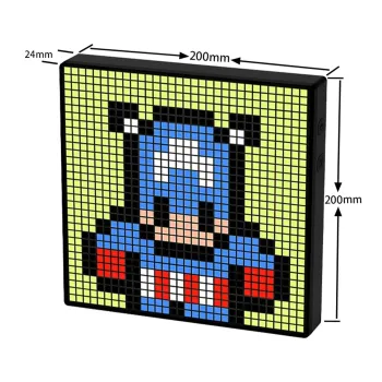 GLOBOSTAR® MATRIX GLB-106-0018 Κυλιόμενη Ψηφιακή Επιγραφή 20x20cm P5.7 32x32 Pixel LED 10W AC 220-240V IP20 Πολύχρωμο RGB - Bluetooth Control μέσω iPIXEL APP - Μ20 x Π2.6 x Υ20cm - 2 Χρόνια Εγγύηση