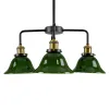 GLOBOSTAR® LIBRARY 00769 Vintage Φωτιστικό Οροφής με Ντουί 4 x E27 AC 220-240V IP20 - Πράσινο & Χρυσό - Μ57 x Π57 x Υ90cm