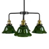 GLOBOSTAR® LIBRARY 00769 Vintage Φωτιστικό Οροφής με Ντουί 4 x E27 AC 220-240V IP20 - Πράσινο & Χρυσό - Μ57 x Π57 x Υ90cm