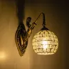 GLOBOSTAR® MERMAID 01317 Vintage Φωτιστικό Τοίχου - Απλίκα με Ντουί 1 x E27 AC 220-240V IP20 - Χρυσό - Μ16 x Π30 x Υ27cm