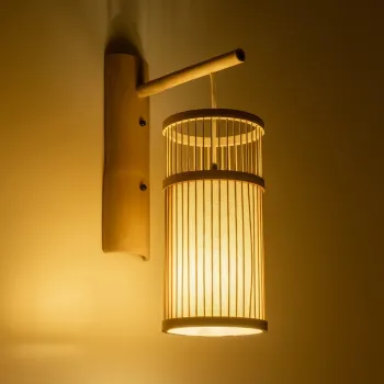 GLOBOSTAR® TULUM 01972 Boho Φωτιστικό Τοίχου - Απλίκα με Ντουί 1 x E27 AC 220-240V IP20 - Μπεζ - Μ42 x Π30 x Υ50cm