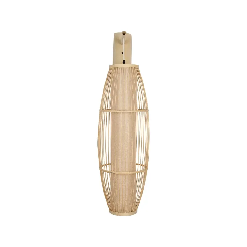 GLOBOSTAR® TULUM 01974 Boho Φωτιστικό Τοίχου - Απλίκα με Ντουί 1 x E27 AC 220-240V IP20 - Μπεζ - Μ28 x Π34 x Υ102cm