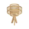 GLOBOSTAR® TULUM 01991 Boho Επιτραπέζιο Φωτιστικό Πορτατίφ με Ντουί 1 x E27 AC 220-240V IP20 - Μπεζ - Μ30 x Π30 x Υ41cm