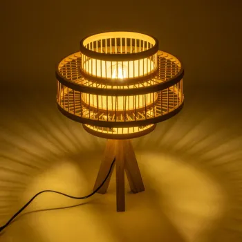 GLOBOSTAR® TULUM 01991 Boho Επιτραπέζιο Φωτιστικό Πορτατίφ με Ντουί 1 x E27 AC 220-240V IP20 - Μπεζ - Μ30 x Π30 x Υ41cm GLOBOSTAR® TULUM 01991 Boho Επιτραπέζιο Φωτιστικό Πορτατίφ με Ντουί 1 x E27 AC 220-240V IP20 - Μπεζ - Μ30 x Π30 x Υ41cm
