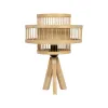 GLOBOSTAR® TULUM 01991 Boho Επιτραπέζιο Φωτιστικό Πορτατίφ με Ντουί 1 x E27 AC 220-240V IP20 - Μπεζ - Μ30 x Π30 x Υ41cm