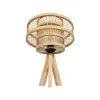 GLOBOSTAR® TULUM 01991 Boho Επιτραπέζιο Φωτιστικό Πορτατίφ με Ντουί 1 x E27 AC 220-240V IP20 - Μπεζ - Μ30 x Π30 x Υ41cm