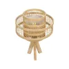 GLOBOSTAR® TULUM 01991 Boho Επιτραπέζιο Φωτιστικό Πορτατίφ με Ντουί 1 x E27 AC 220-240V IP20 - Μπεζ - Μ30 x Π30 x Υ41cm